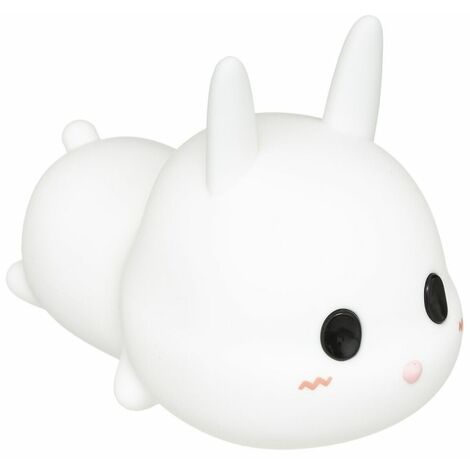 Veilleuse pour Enfant Lapin Silicone 15cm Blanc (1/5)