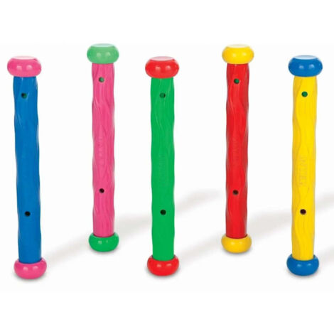 Lot de 5 Bâtons Lestés "Piscine" 18cm Multicolore
