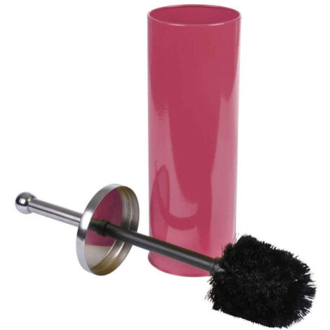 Brosse WC Design "Metalia" 37cm Framboise (1/3)