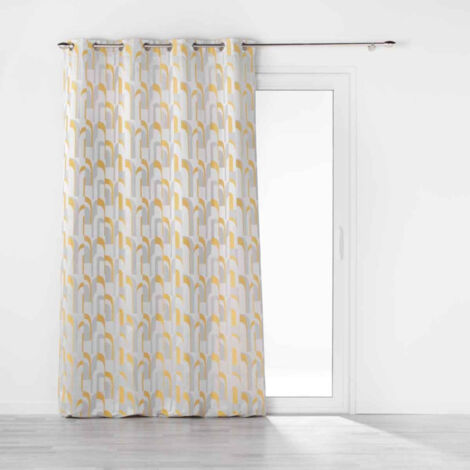Rideau à Œillets "Médicis" 140x260cm Jaune (1/4)