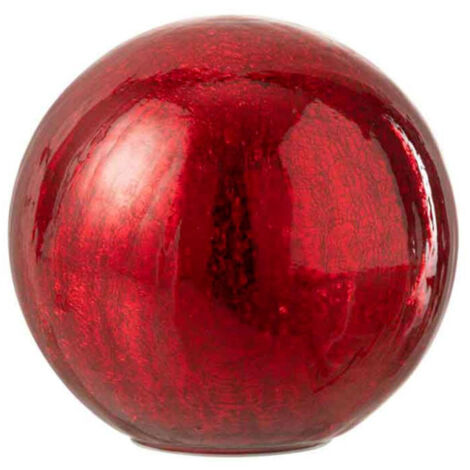 Boule en Verre Led Déco "Sazo" 20cm Rouge (1/3)