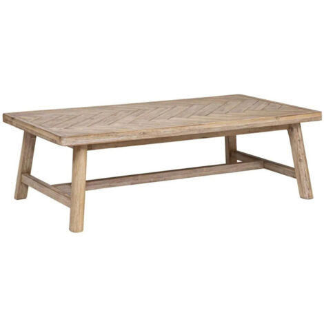 Table Basse en Bois Design "Aeris" 130cm Beige (1/3)