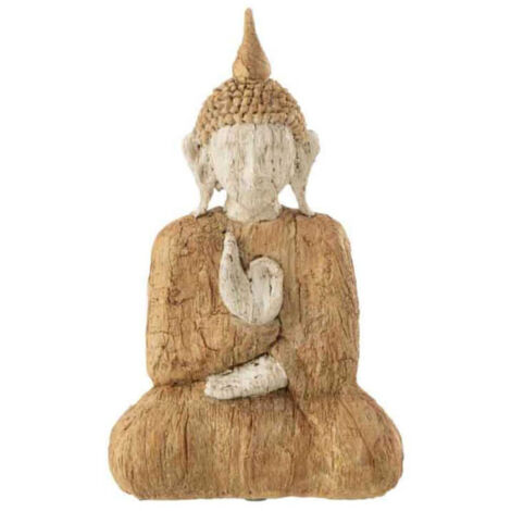 Statuette Déco "Bouddha Assis" 26cm Beige (1/2)