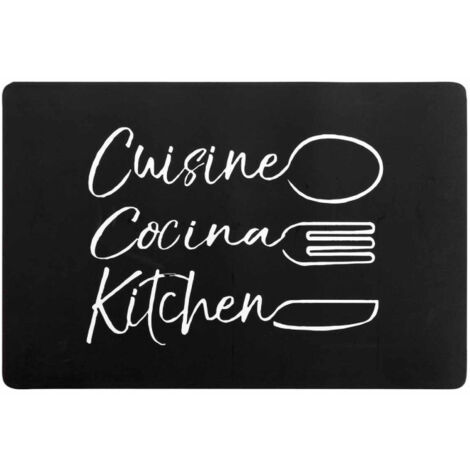 Set de Table Imprimé "Cuisina" 28x43cm Noir (1/3)