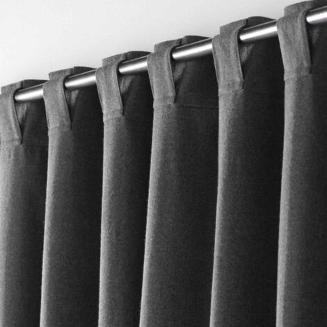 Rideau à Passants "Mistraline" 140x240cm Anthracite