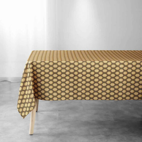 Nappe Imprimée "Manuella" 145x240cm Jaune (1/3)