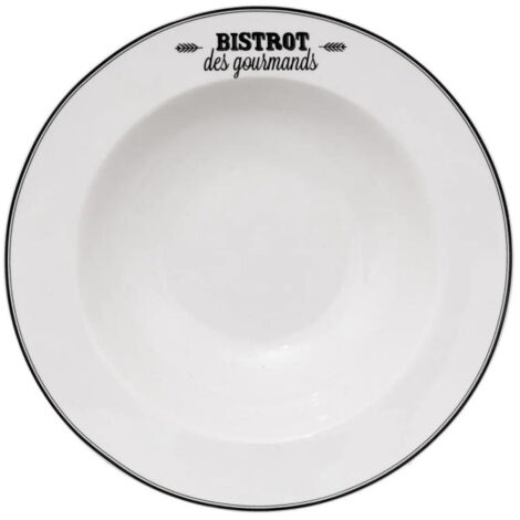 Lot de 6 Assiettes à Pâtes "Bistrot" 27cm Blanc