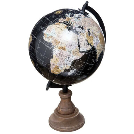 AUTHENTIQUE MONDE GLOBE Terrestres Globe Rotatif Monde Carte Politique Bureau EUR 79,28