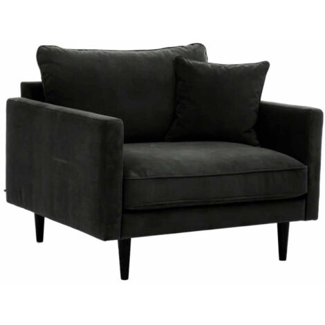 Fauteuil XL Velours "Candice" 110cm Vert Kaki (1/5)