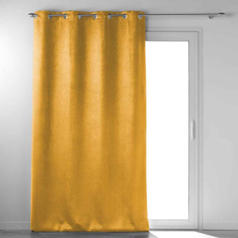 Rideau Occultant "Anthea" 135x240cm Ocre (1/4)