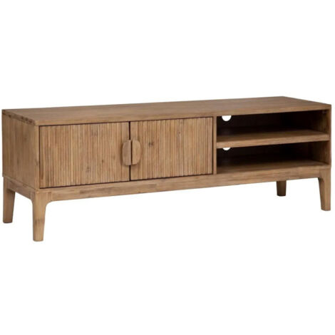 Meuble TV 2 Portes Design "Sabor" 160cm Beige (1/4)