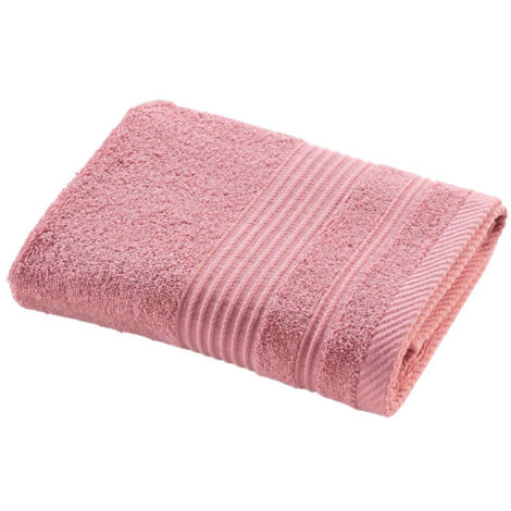Serviette de Toilette "Tendresse" 50x90cm Bois de Rose (1/4)