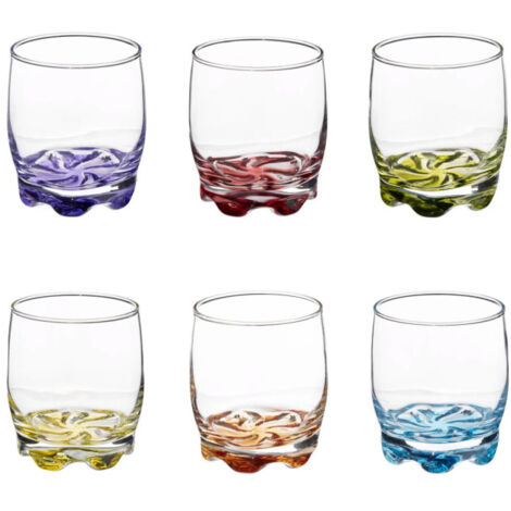 Lot de 6 Verres à Eau "Tino" 31cl Multicolore