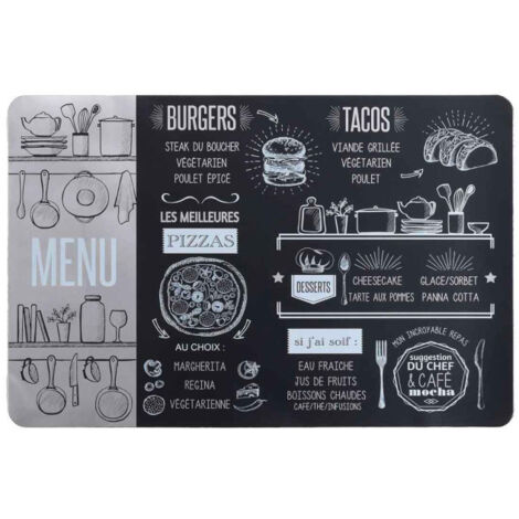 Set de table Bistrot parisien - Noir - Kiabi - 2.00