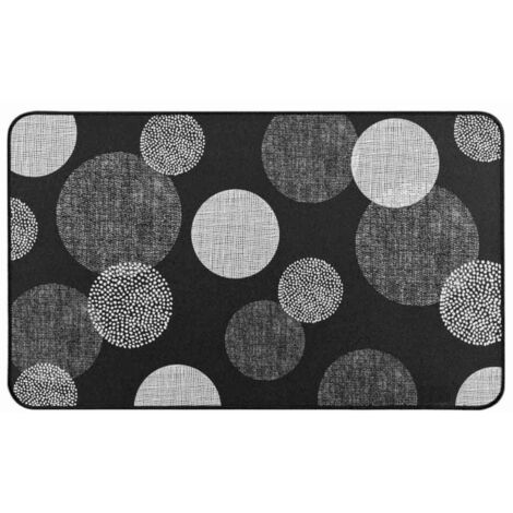 Tapis Déco Imprimé "Oxana" 45x75cm Noir (1/2)