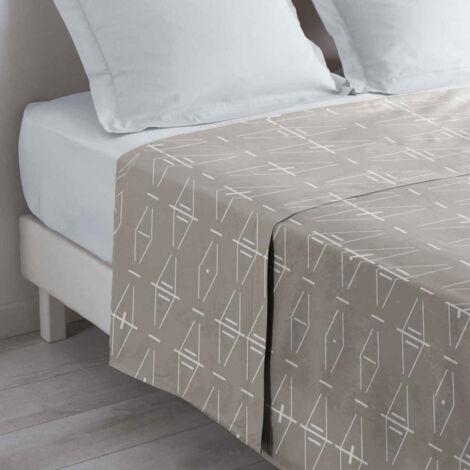 Drap Plat en Coton "Aristide" 180x290cm Naturel (1/3)