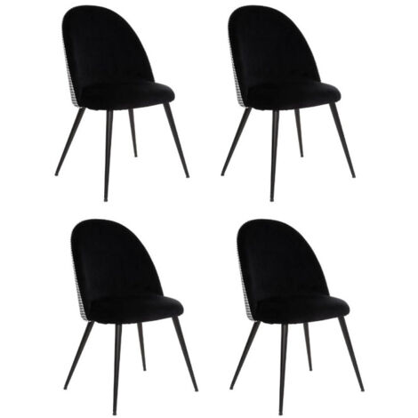 Lot de 6 chaises design Delano Noir