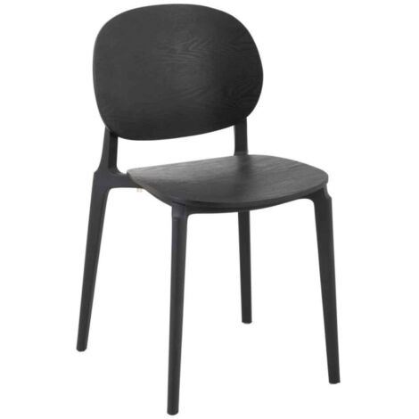Chaise Design "Finama" 82cm Noir (1/5)