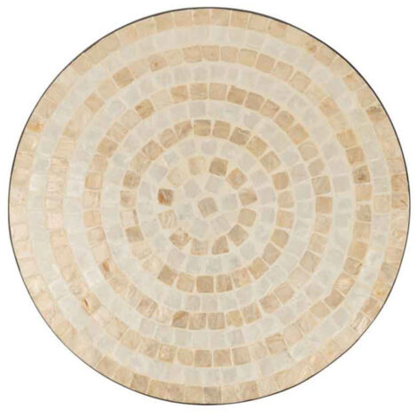 Plat Présentation Déco "Mosaïque" 45cm Beige