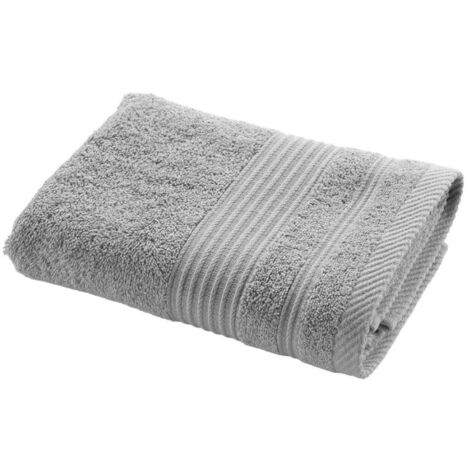 Serviette de Toilette "Tendresse" 50x90cm Gris Perle (1/4)