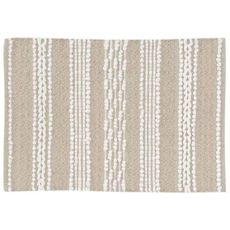 Tapis Déco "Blanca" 60x90cm Naturel & Blanc (1/3)