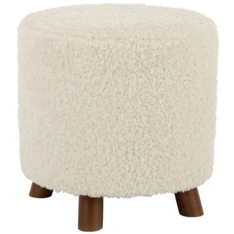 Pouf Design "Mouton" 40cm Blanc (1/2)