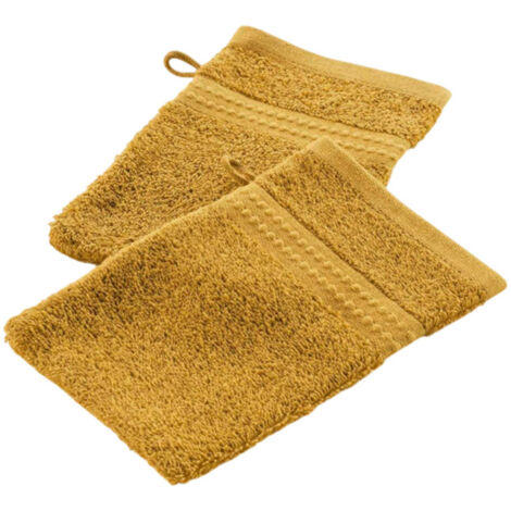 Lot de 2 Gants de Toilette "Excellence" 15x21cm Tournesol (1/5)