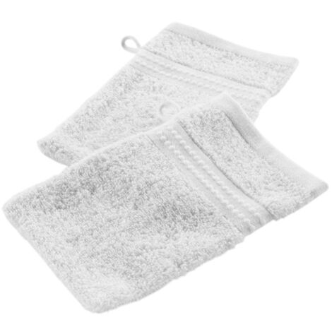 Lot de 2 Gants de Toilette "Excellence" 15x21cm Neige (1/5)