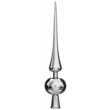 Paris Prix - Cimier 1 Boule Pour Sapin maison 28cm Argent