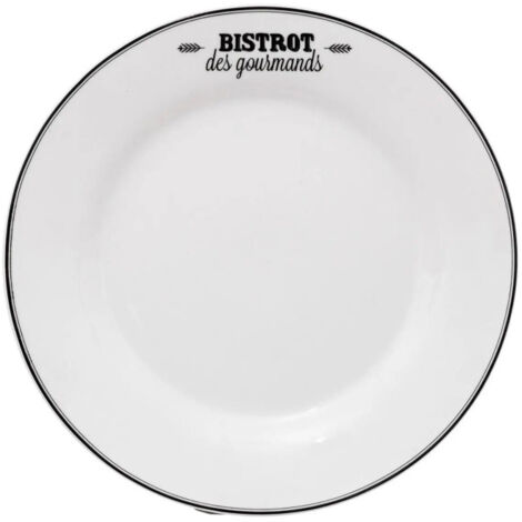 Lot de 6 assiettes plates 26cm en porcelaine blanche – Compatible lave-vaisselle et micro-ondes – Élégance pour vos repas – Secret De Gourmet