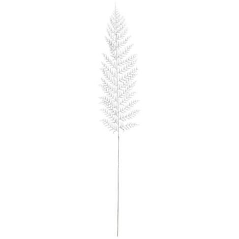 Paris Prix - Branche De Fougère souffle Polaire 75cm Blanc (1/2)