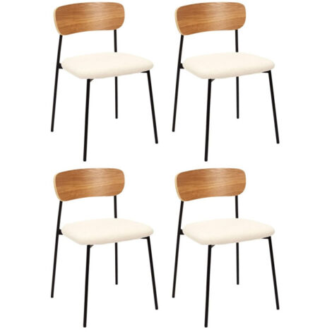 Lot de 4 Chaises Scandinaves "Loki" 71cm Blanc (1/5)