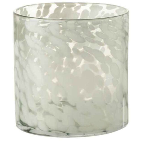Photophore en Verre "Tâche" 18cm Gris & Blanc (1/3)