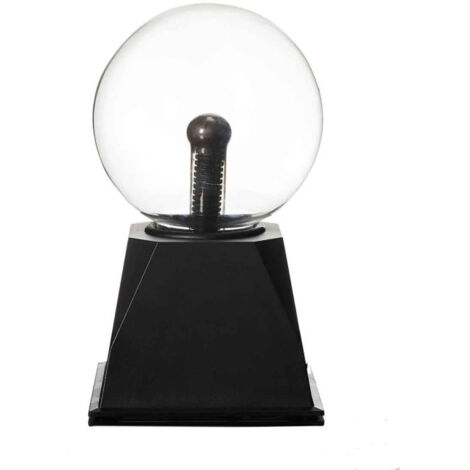 Boule de Plasma Déco "A Poser" 21cm Noir (1/2)