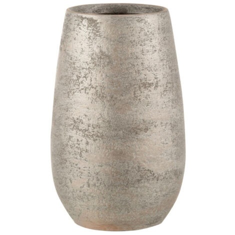 Vase Déco "Irrégulier Rugueux" 31cm Argent (1/4)