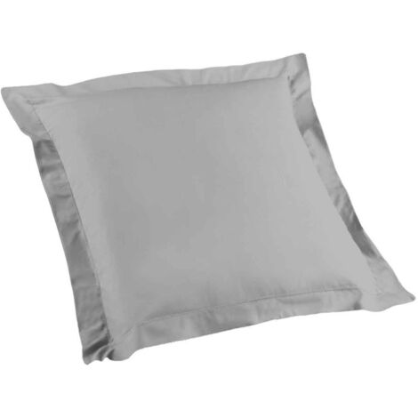 Taie d'Oreiller en Coton Bio "Biolina" 63x63cm Gris (1/3)