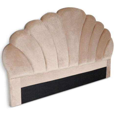 Cabecero tapizado en terciopelo tierra 145x74cm SHELL Maisons du Monde