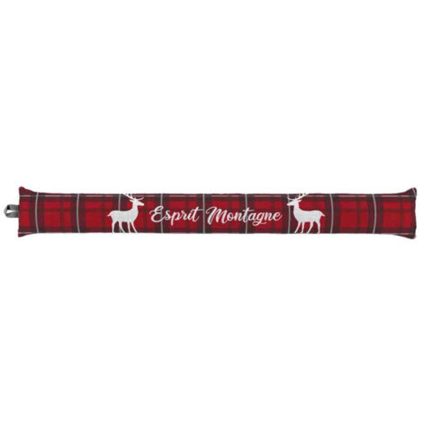 Boudin Bas de Porte "Heidi" 80cm Gris & Rouge (1/3)