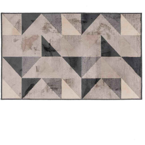 Tapis Déco Tissé "Graphic" 68x110cm Naturel (1/4)
