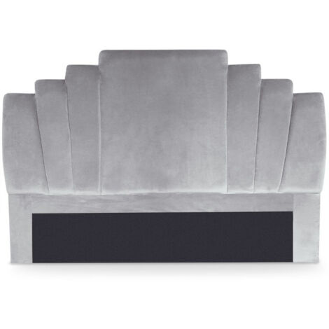 Tête de Lit en Velours "Renaya" 180cm Argent (1/5)