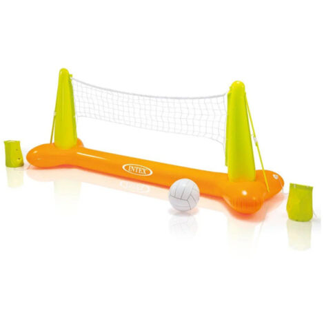 Intex – Jeu flottant géant volley 239cm – Vinyle multicolore – Ballon de volley gonflable inclus – Pour piscine et plage (1/3)