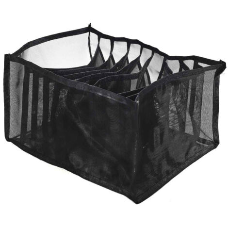 Rangement Vêtements "9 Compartiments" 32cm Noir (1/5)