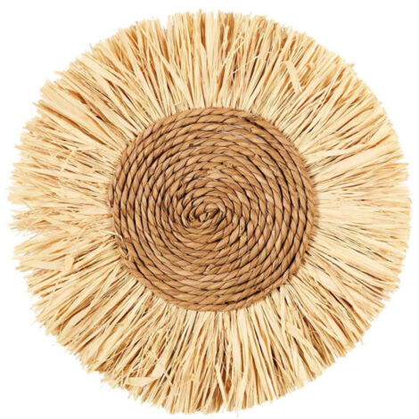 Décoration Murale Ronde "Mirage" 37cm Naturel (1/2)