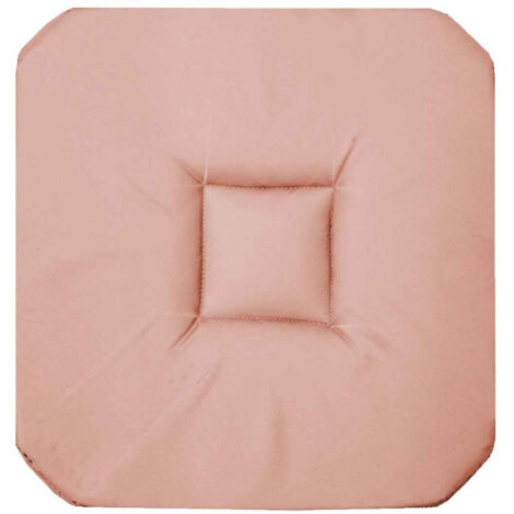 Galette de Chaise "Panama" 36x36cm Rose Poudré (1/3)