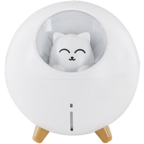 Diffuseur de Parfum Led "Chat" 11cm Blanc (1/5)