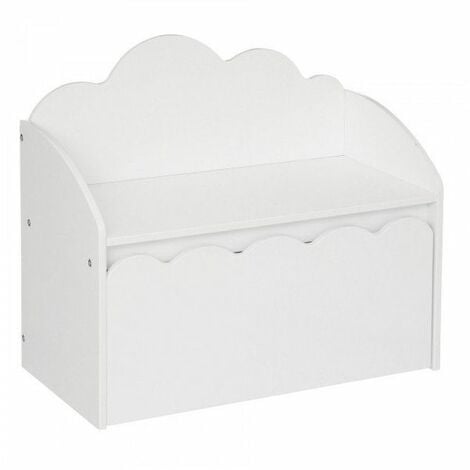 Banc & Coffre de Rangement Douceur 60cm Blanc