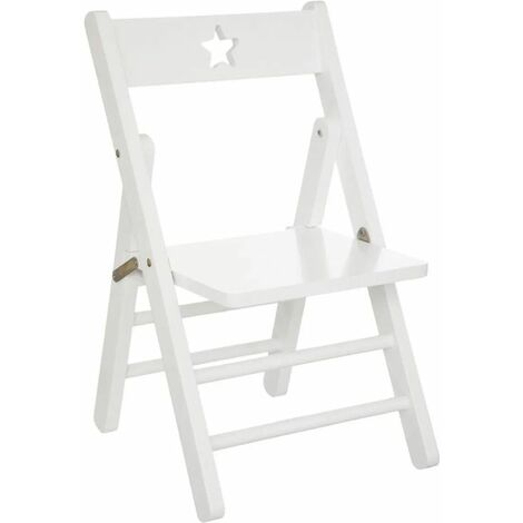 Chaise Pliante En Bois Blanc Penelope | Design Classique, Assise 45 Cm, Facile à Ranger - 9