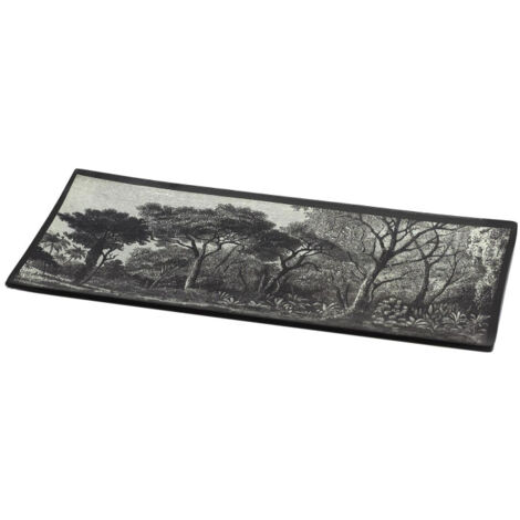 Vide-Poche en Verre "Black Forest" 21cm Noir (1/3)