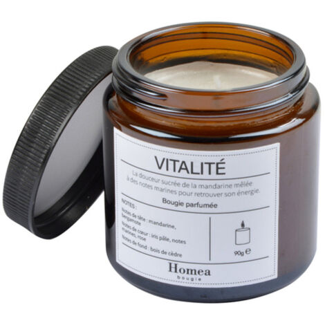 Bougie Verrine Parfumée "Apothicaire" 90g Vitalité (1/3)