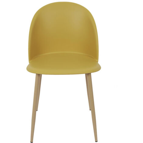 Lot de 4 Chaises Scandinave "Bergen" 81cm Moutarde